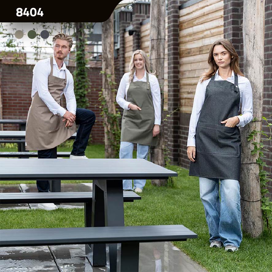 Duurzame denim halterschort